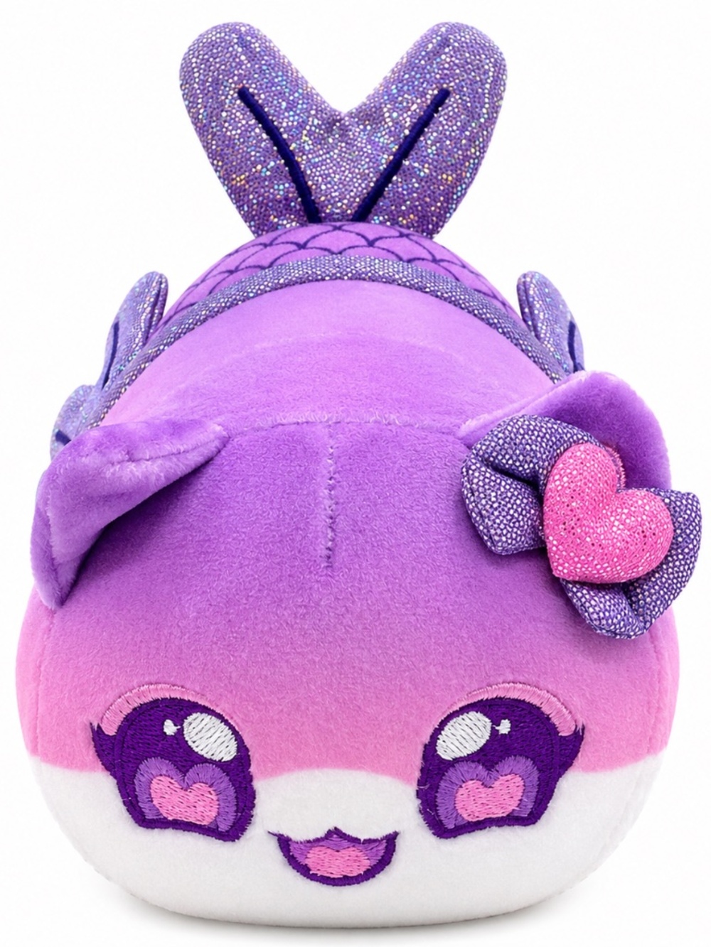 Aphmau MeeMeows Series 2 Mermaid Cat Plush Purple Glitter 6"